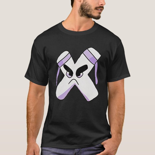 Camiseta Letra Emoção X Alphabet Lore Para Meninas (Frente)