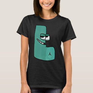 Camiseta Letra Emotiva L Alphabet Lore Para Meninos, Menina