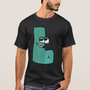 Camiseta Letra Emotiva L Alphabet Lore Para Meninos, Menina