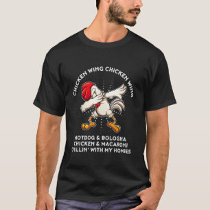 Camiseta Letra Engraçada da Música da Asa de Frango Cachorr