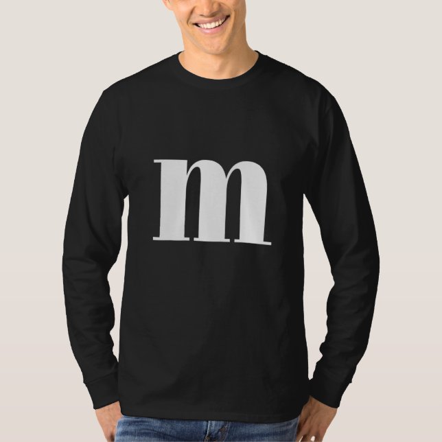 Camiseta Letra Engraçada M Chocolate Candy Halloween Team G (Frente)