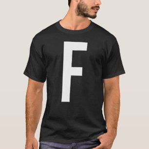 CAMISETA LETRA F ALFABETO MONOGRAMA INICIAL