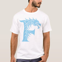 Letra F Estilizada com Dragão, Alfabeto de Dragão,