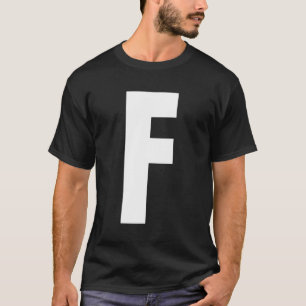 Camiseta Letra F F Maiúscula Alphabet Halloween