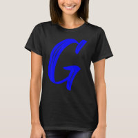 Letra G Alfabeto Grande Gráfico Azul Inicial