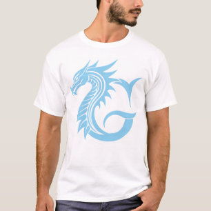 Camiseta Letra G Estilizada com Dragão, Alfabeto de Dragão,