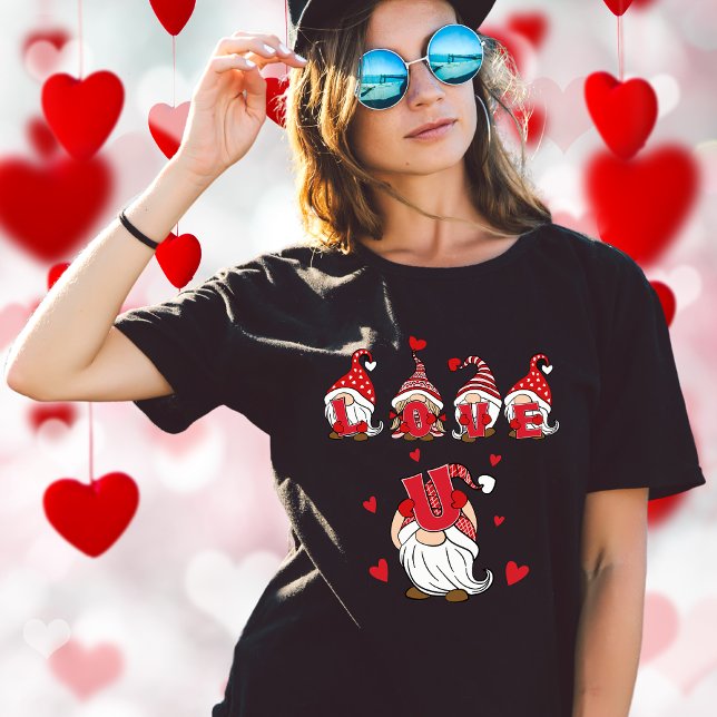 Camiseta Letra Gnomo "Love U" | DIA DE OS NAMORADOS (Criador carregado)