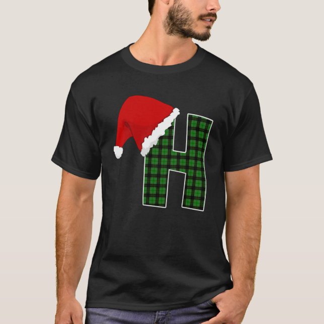 Camiseta Letra H Santa Hat Monograma (Frente)
