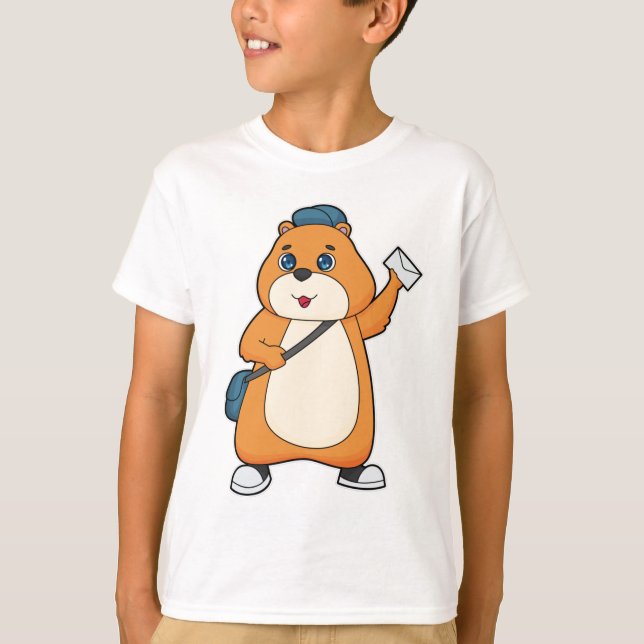Camiseta Letra Hamster Postman (Frente)