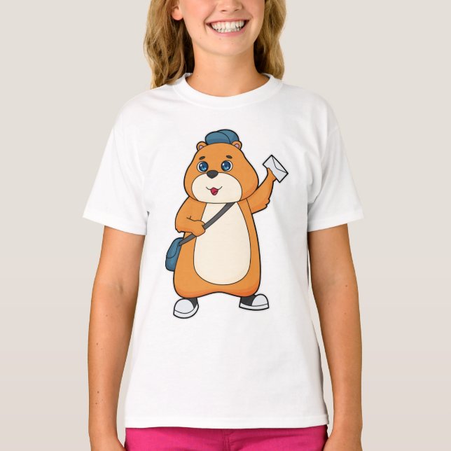 Camiseta Letra Hamster Postman (Frente)
