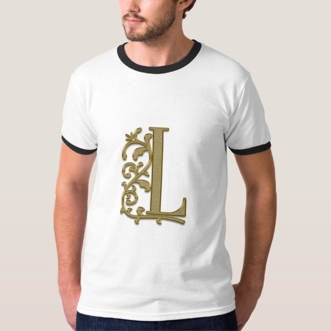 Camiseta Letra Inicial do Alfabeto (Frente)