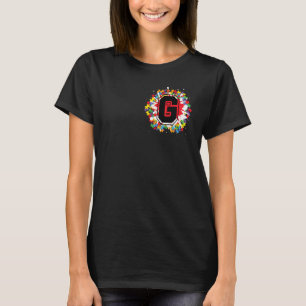 Camiseta Letra Inicial G de Conscientização do Autismo Pers