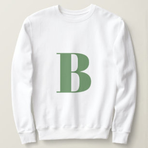 Camiseta Letra inicial Monograma Modern Trendy Sage Green