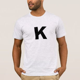 Camiseta Letra Inicial Monograma Moderno Elegante Tendência