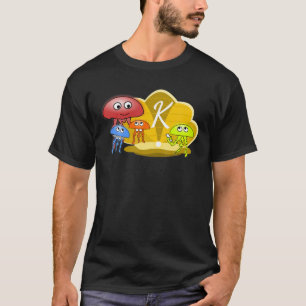 Camiseta Letra K Monograma Água-Viva Primeiro Dia da Escol