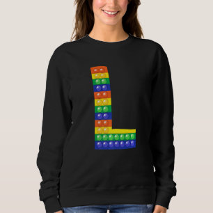 Camiseta Letra L Maiúscula Alphabet Fidget Pop It Correspon