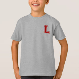 Camiseta Letra L - Nome inicial Alfabeto Monograma