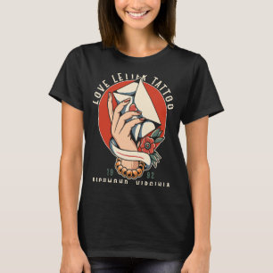 Camiseta Letra Love Tattoo Studio Richmond Old School