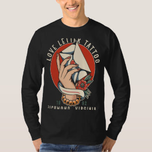 Camiseta Letra Love Tattoo Studio Richmond Old School