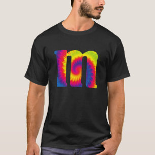Camiseta letra m Dia de as Bruxas engraçado do alfabeto mai