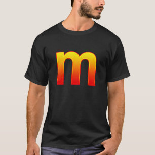 Camiseta Letra M Halloween Costume Carnival Group Red Vint
