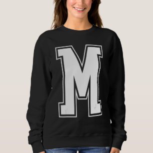 Camiseta Letra M Maiúscula Alfabet Inicial Mon