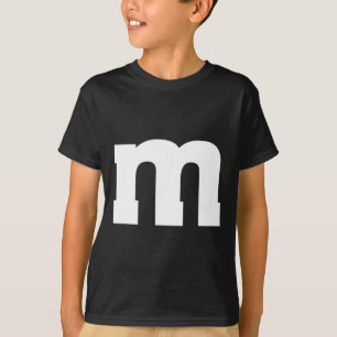 Camiseta Letra M Maiúscula Alfabeto