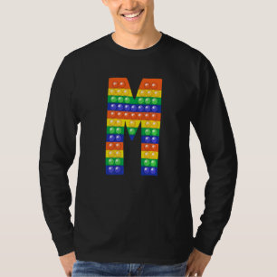 Camiseta Letra M Maiúscula Pop de Fidget de Alfabeto Corres