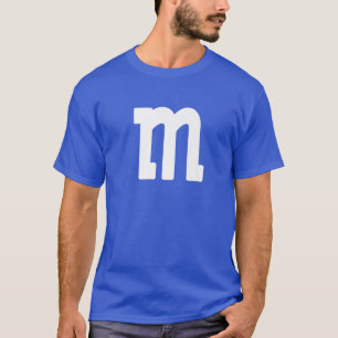 Camiseta Letra M Minúscula Alphabet Correspondente Hallowe