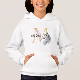 Camiseta Letra M personalizada monograma com cavalo
