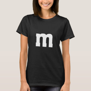 Camiseta Letra m Simples Figurino para Professores ou Grupo