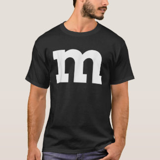 Camiseta Letra M Simples Presentes de Grupo de Figurino de