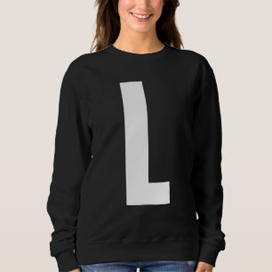 Camiseta Letra Maiúscula L Monograma Fonte Anton Inicial Al