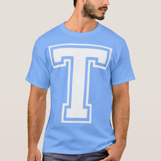Camiseta Letra maiúscula Nome Monograma inicial T Texto bra