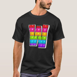 Camiseta Letra Maiúscula W Mais Fofa com Alfabeto Divertido