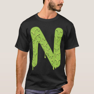 Camiseta Letra N Iniciais de Alfabeto Meninos De Figurino D