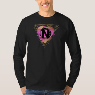 Camiseta Letra N Monograma Inicial Personalizada Deco Cute