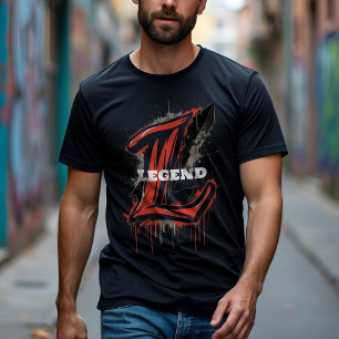 Camiseta Letra Negrito L Monograma Personalizável