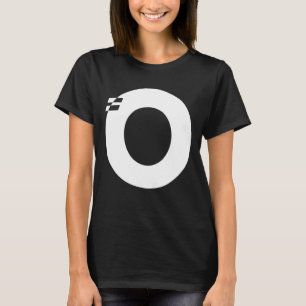 Camiseta Letra O alfabeto Monograma inicial