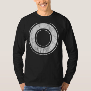 Camiseta Letra O maiúscula Monograma alfabético inicial