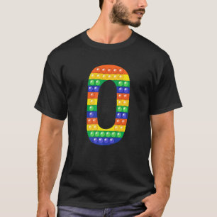 Camiseta Letra O Maiúscula Pop de Fidget de Alfabeto Corres