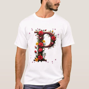 Camiseta Letra oral ilustrada "P"