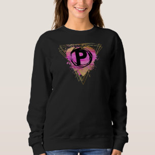 Camiseta Letra P Monograma Inicial Personalizada Deco Cute 