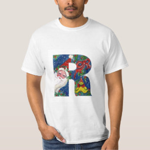 CAMISETA LETRA/PAPAI NOEL DO NATAL R COM FITA VERMELHA