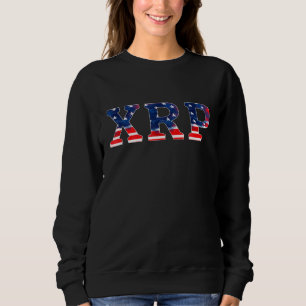 Camiseta Letra Patriótica Xrp Crypto Currency American Flag