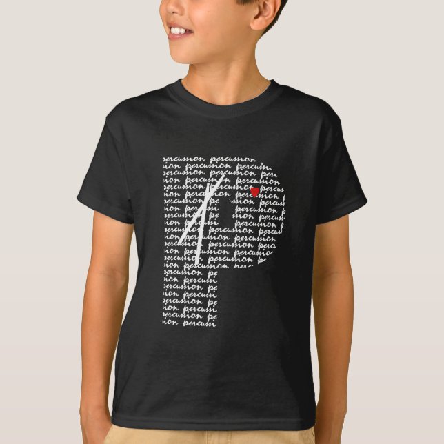 Camiseta Letra Percussion P (Frente)