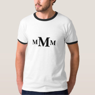Camiseta Letra personalizada "M" Monograma Modelo