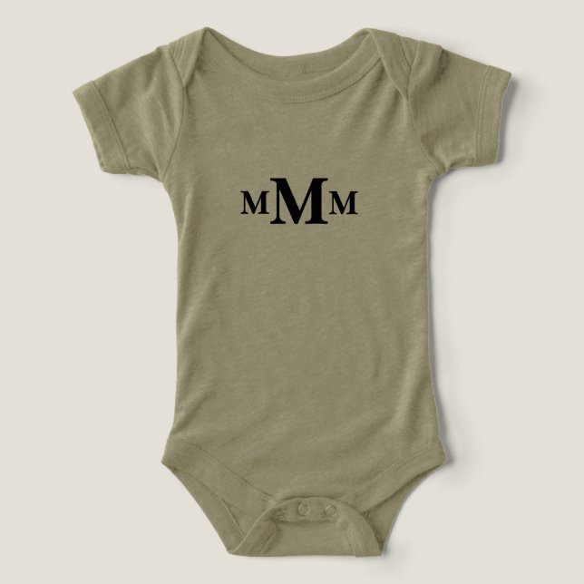 Camiseta Letra personalizada "M" Monograma Modelo (Design frontal)