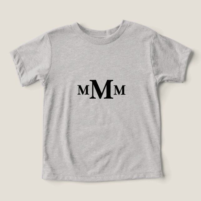 Camiseta Letra personalizada "M" Monograma Modelo (Design frontal)