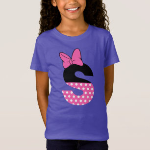 Camiseta letra pontilhada s